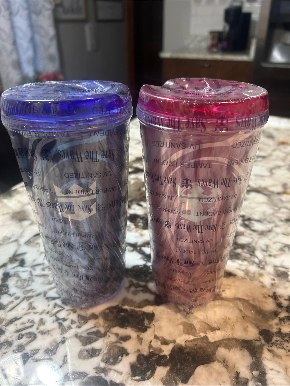 Brand new Royal Carribean Insulated Travel Tumbler - Blue & Pink